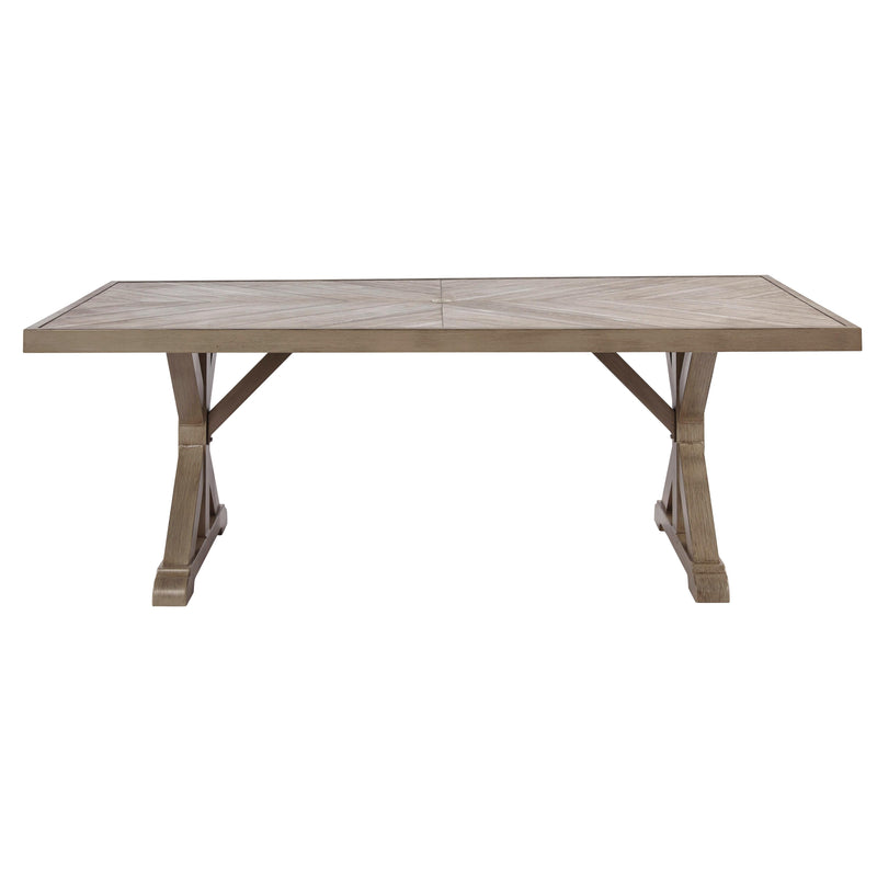 Signature Design by Ashley Beachcroft P791-625 Rectangular Dining Table with Umbrella Option IMAGE 2