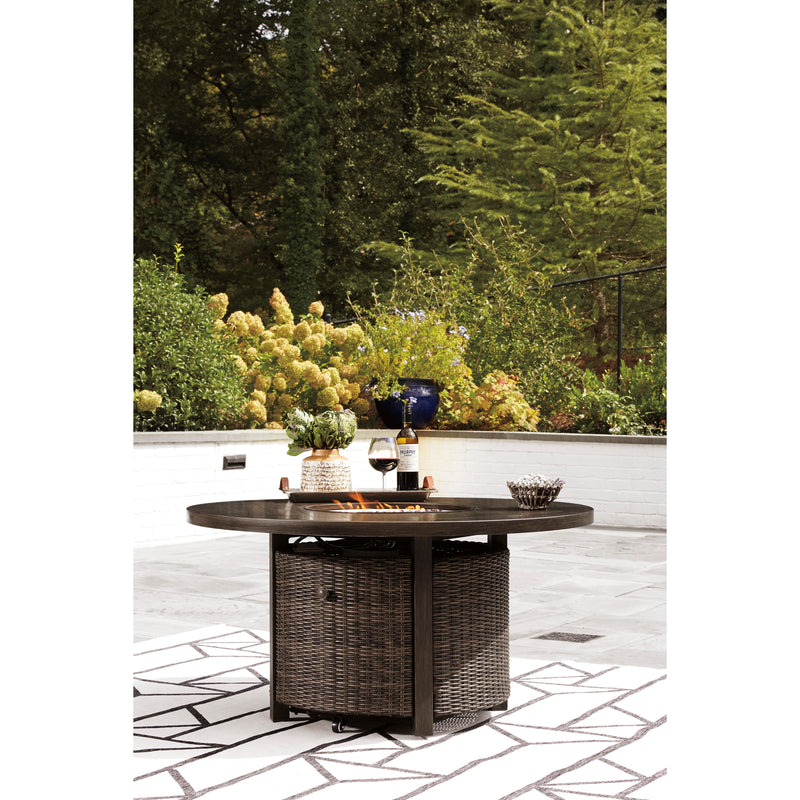 Signature Design by Ashley Paradise Trail P750-776 Round Fire Pit Table IMAGE 7