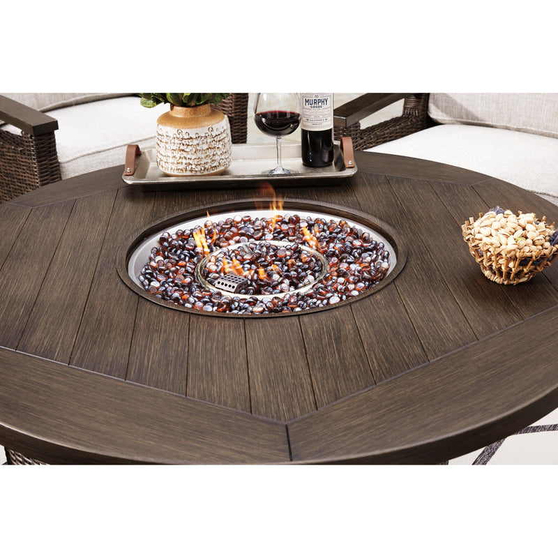 Signature Design by Ashley Paradise Trail P750-776 Round Fire Pit Table IMAGE 9