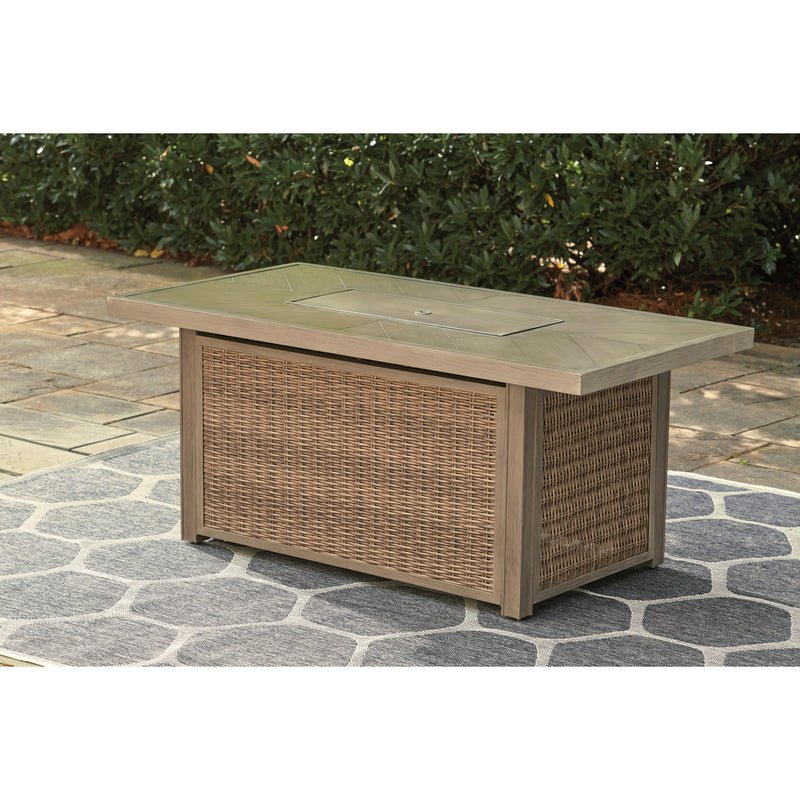 Signature Design by Ashley Beachcroft P791-773 Rectangular Fire Pit Table IMAGE 7