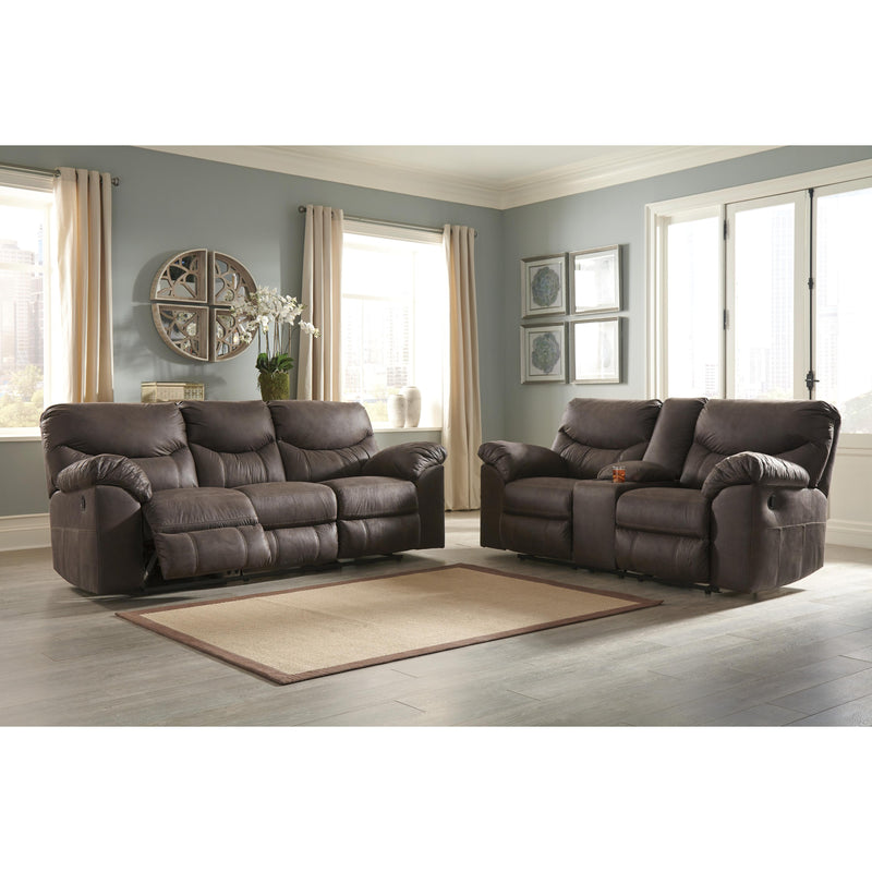 Signature Design by Ashley Boxberg Reclining Leather Look Loveseat 3380394C IMAGE 6