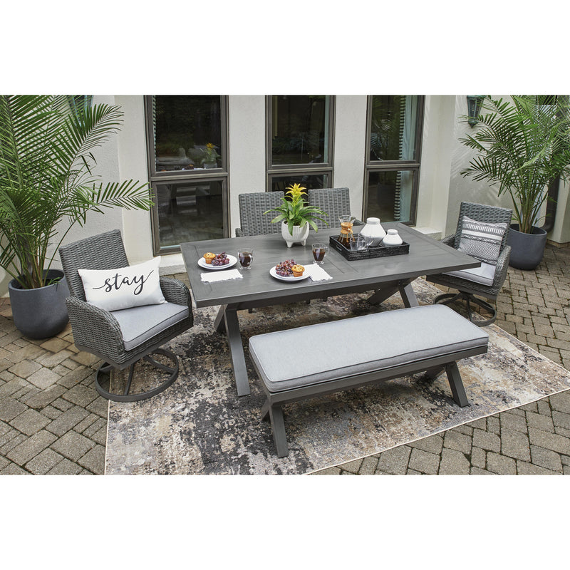 Signature Design by Ashley Elite Park P518-625 Rectangular Dining Table with Umbrella Option IMAGE 10