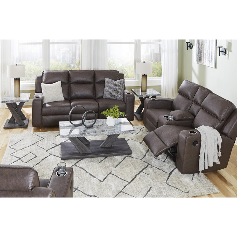 Signature Design by Ashley Lavenhorne Reclining Leather Look Loveseat 6330694C IMAGE 10