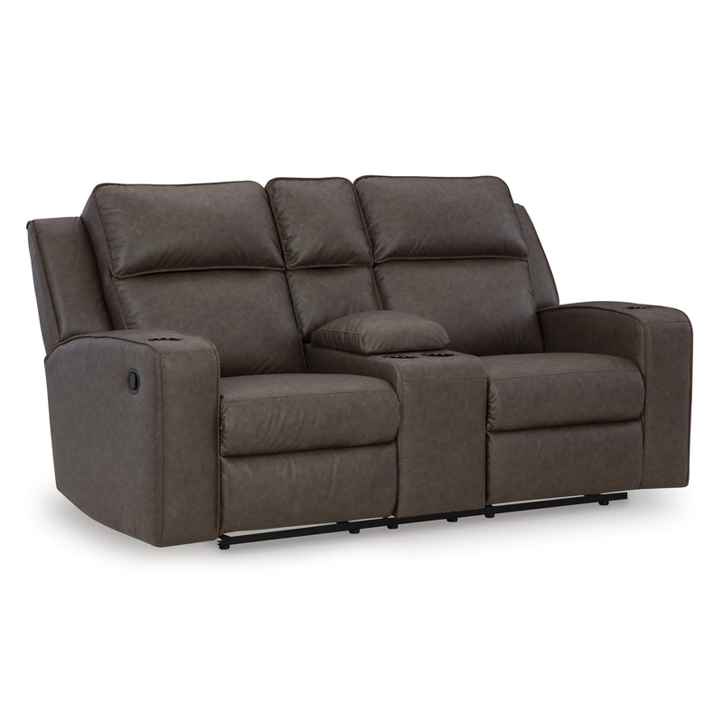 Signature Design by Ashley Lavenhorne Reclining Leather Look Loveseat 6330694C IMAGE 1