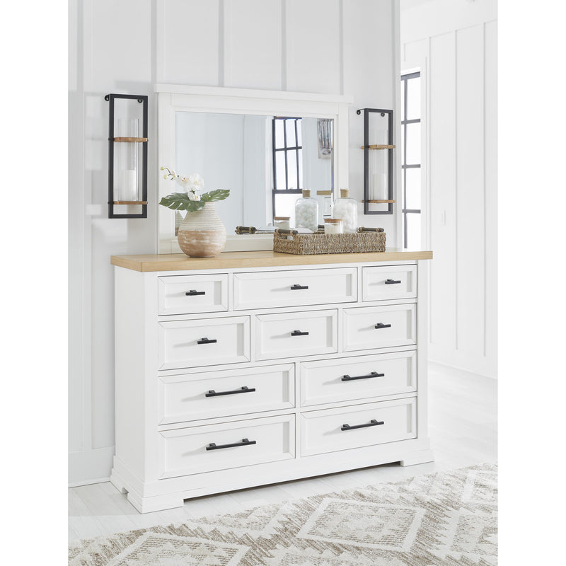 Signature Design by Ashley Ashbryn 10-Drawer Dresser with Mirror B844-31/B844-36 IMAGE 1