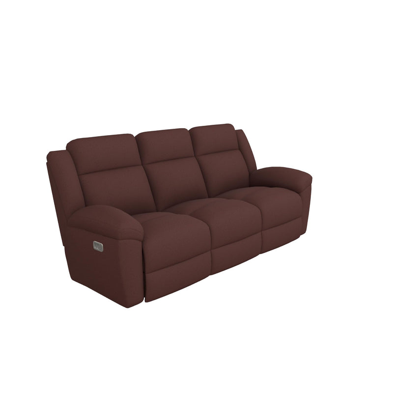 La-Z-Boy Joel Power Reclining Sofa w/ Headrest & Lumbar - Burgundy IMAGE 1