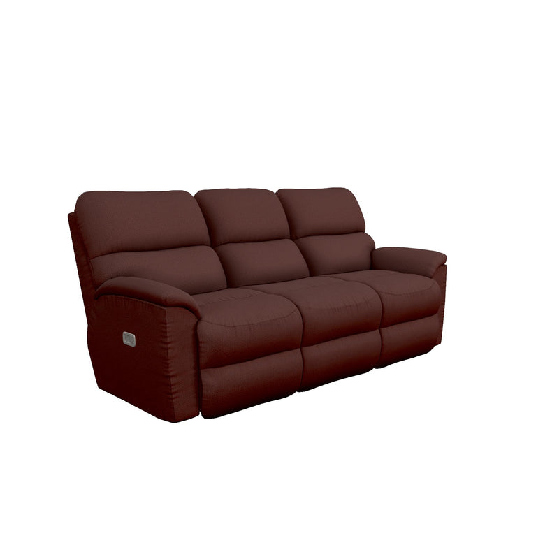 La-Z-Boy Brooks Power Reclining Sofa w/ Headrest & Lumbar - Burgundy IMAGE 1