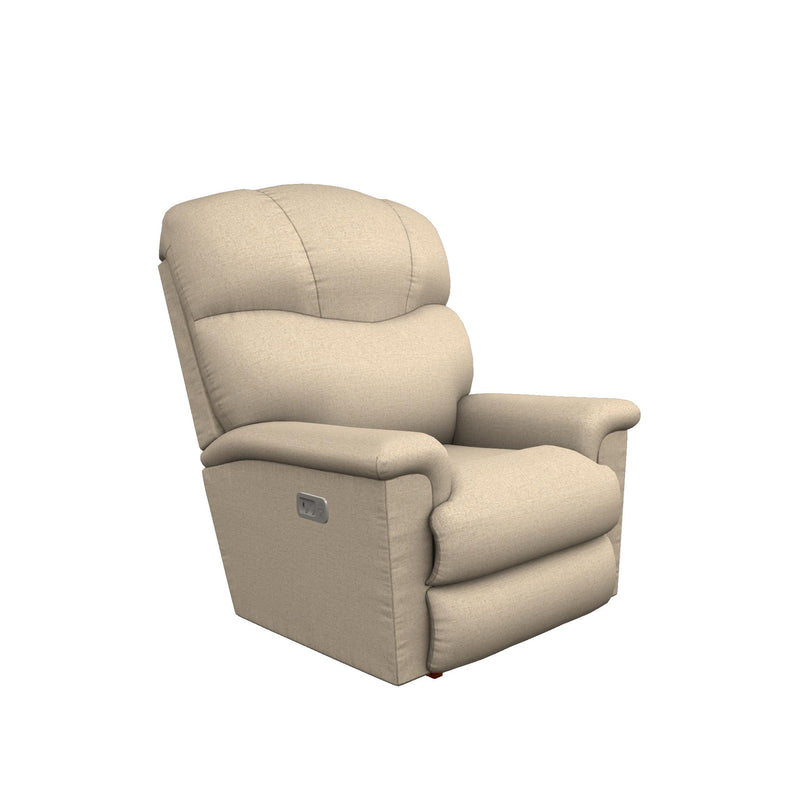 La-Z-Boy Lancer Power Rocking Recliner w/ Headrest - Cream IMAGE 1