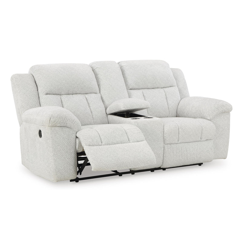 Signature Design by Ashley Frohn Reclining Fabric Loveseat with Console 3740594C IMAGE 2